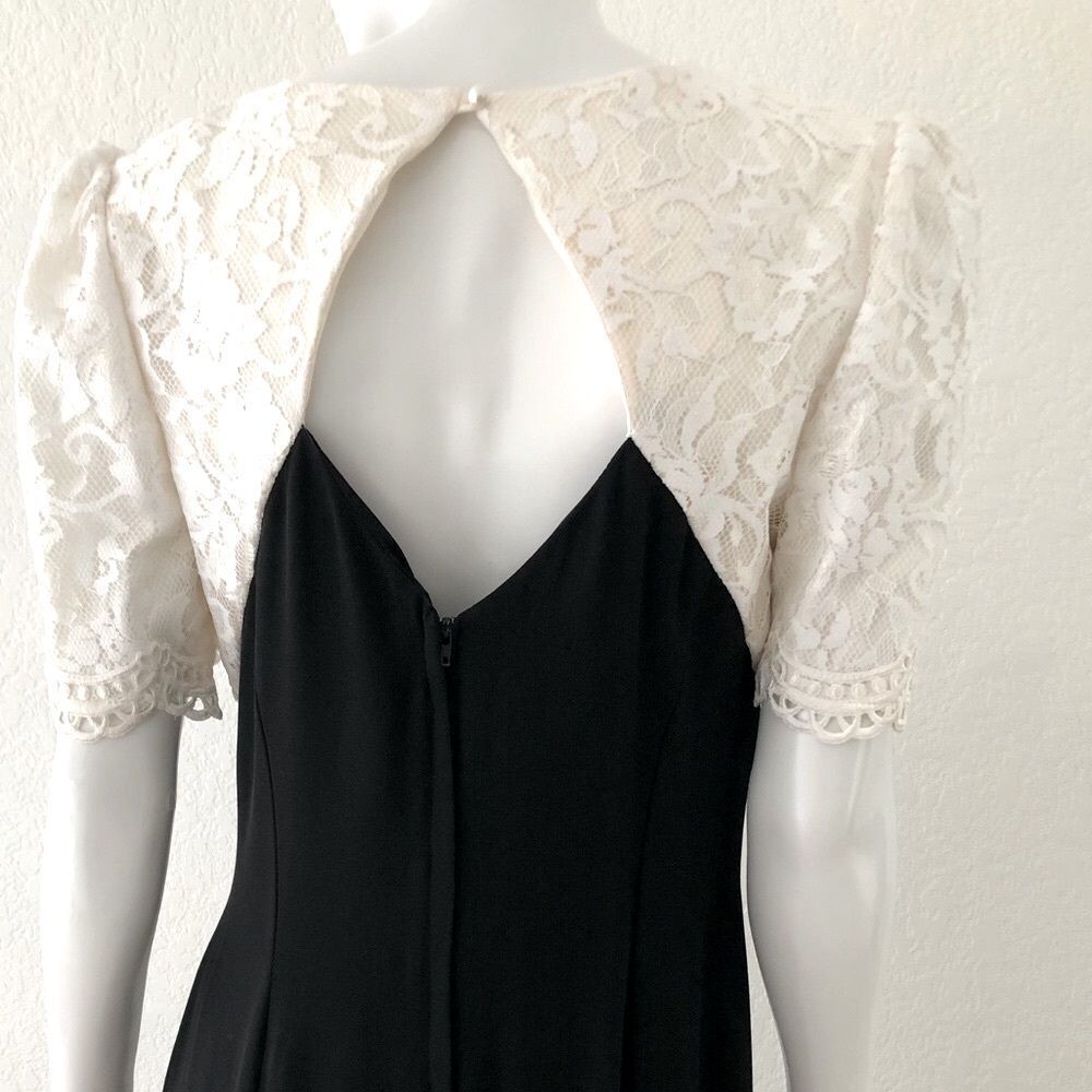 Jessica McClintock Dress Vintage 80s Gunne Sax Prom Wedding Graduation Size 14 - Picture 6 of 9